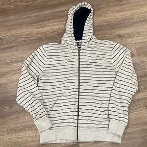 Men’s north face stripped zip up hoodie